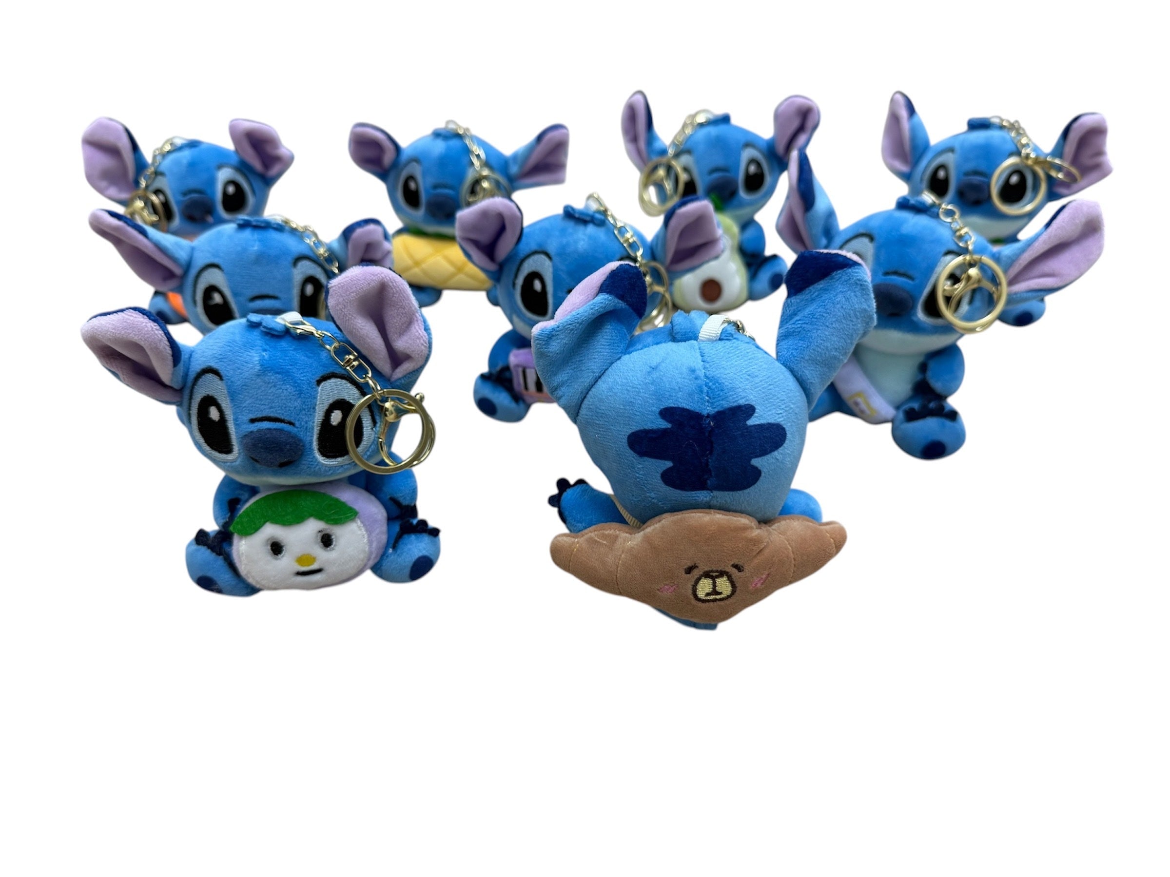 Disney Stitch Plush Keychain 4" Asst.
