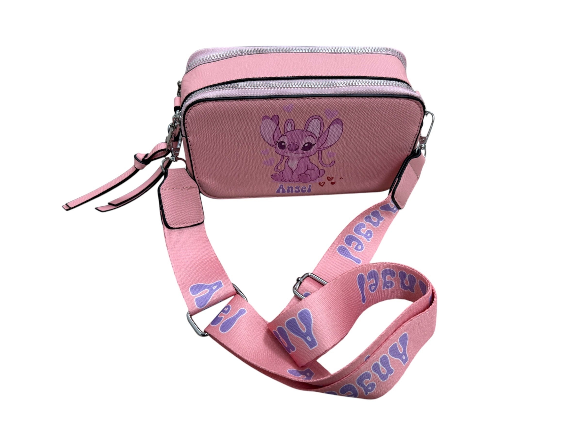 Disney Lilo & Stitch Angel Pink Leather Sidebag