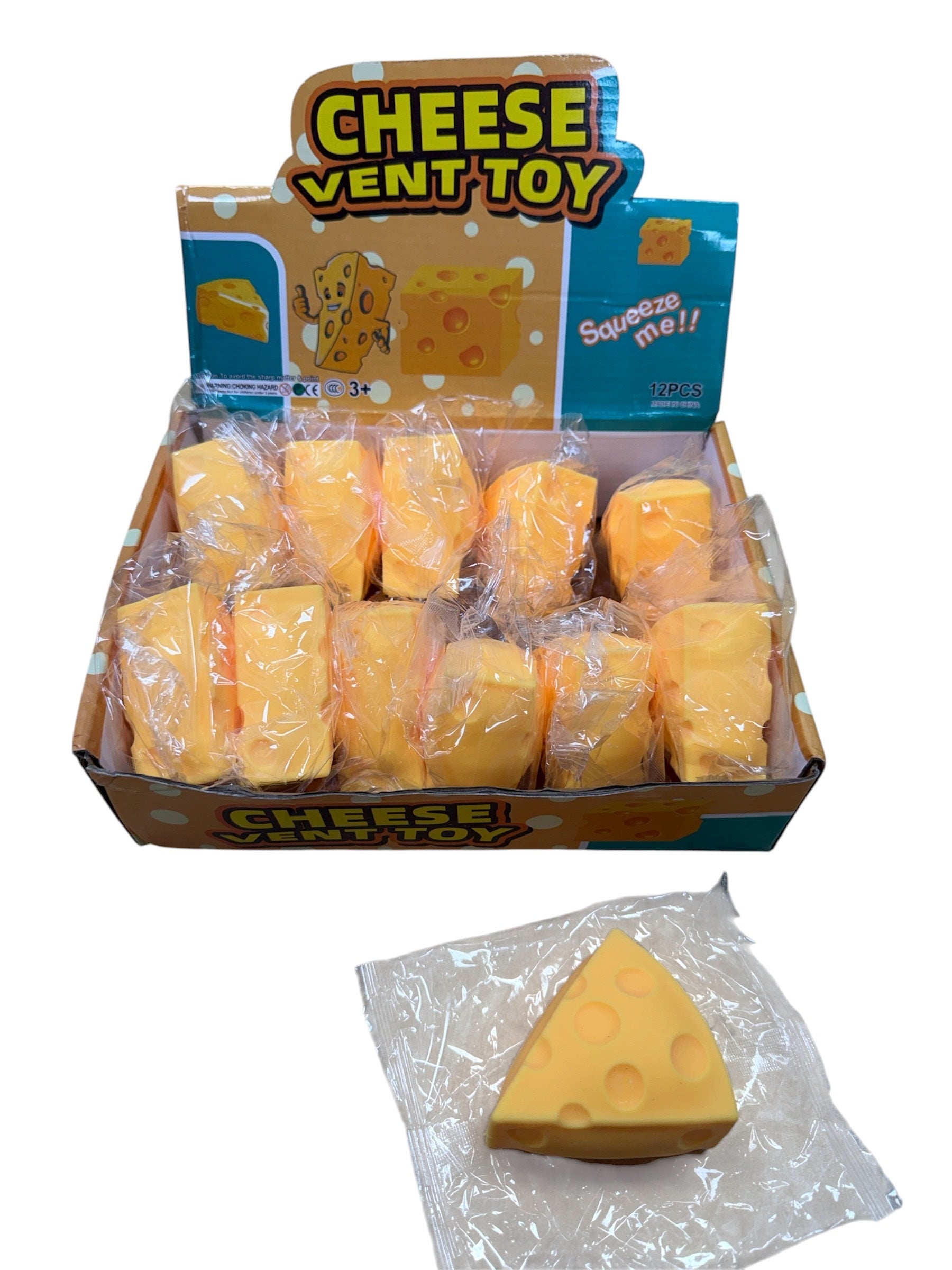 Triangle Cheese Squishy 2.5''x 3'' - 1pc
