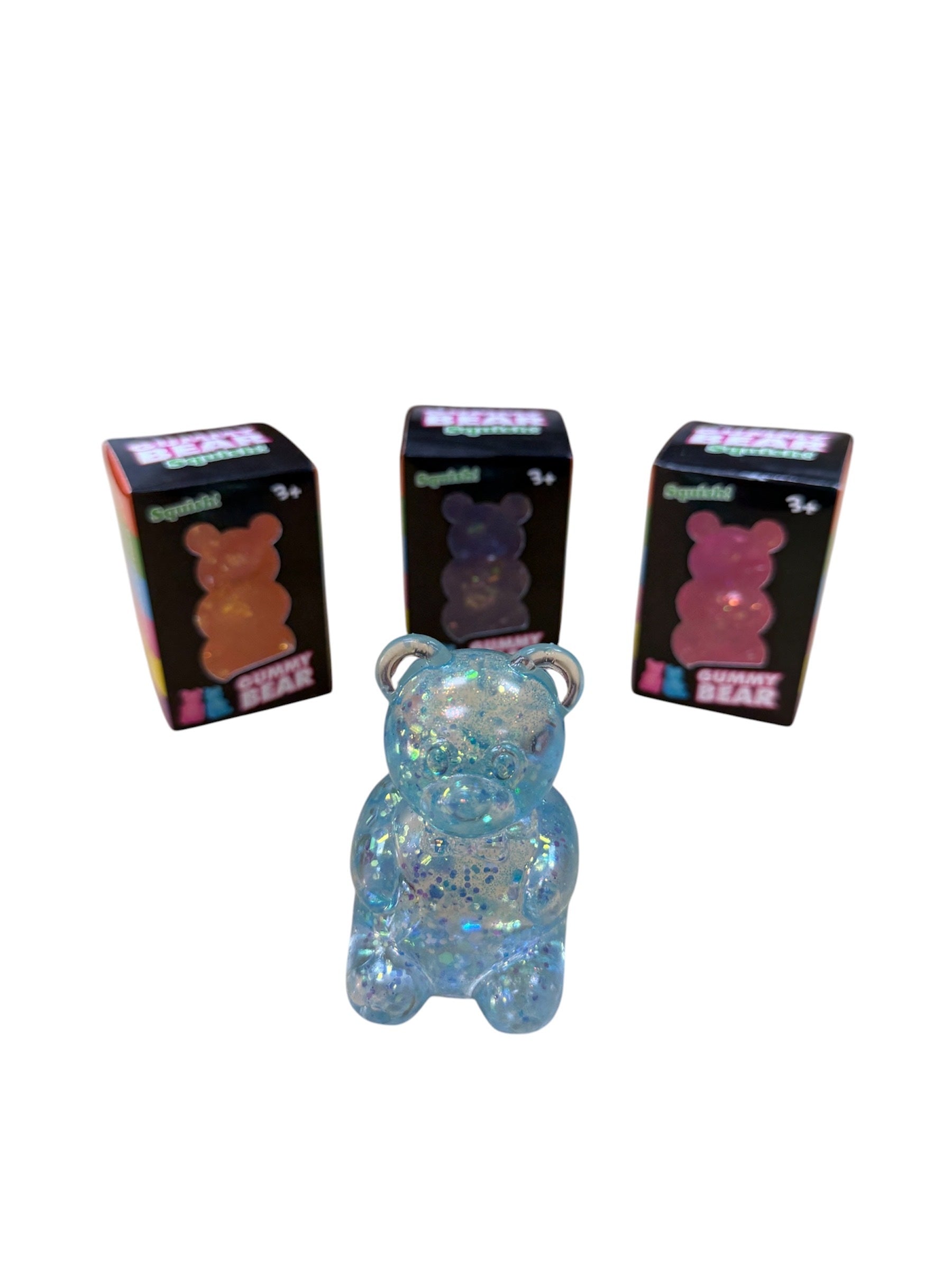 Glitter Gummy Bear Squishy 2.75"