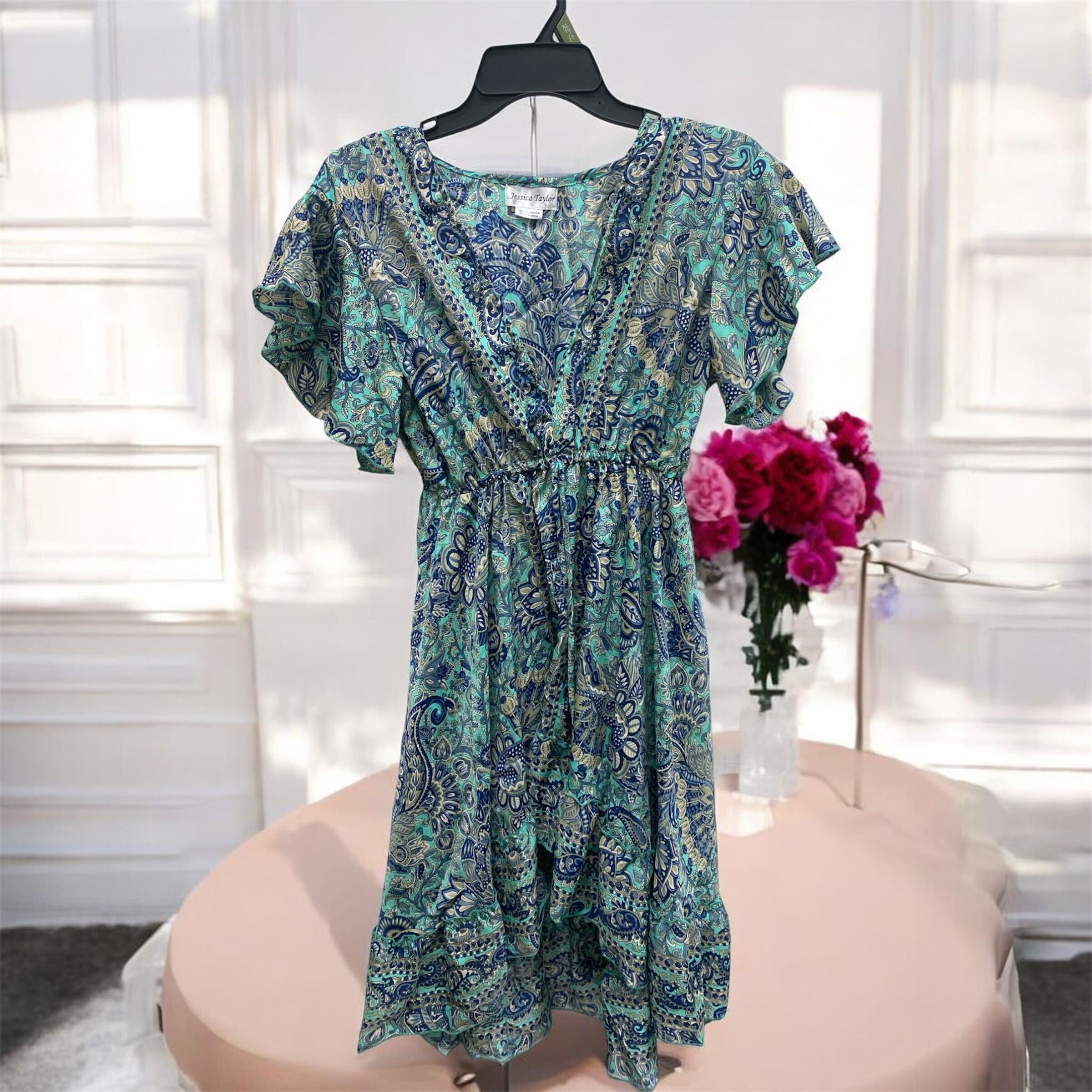 Poly Silk Short Dress-Asst