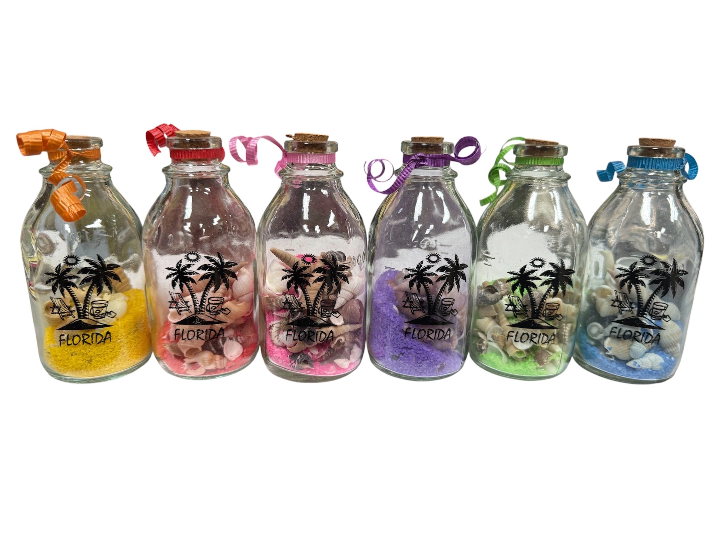 Glass Bottle With Sand & Shell