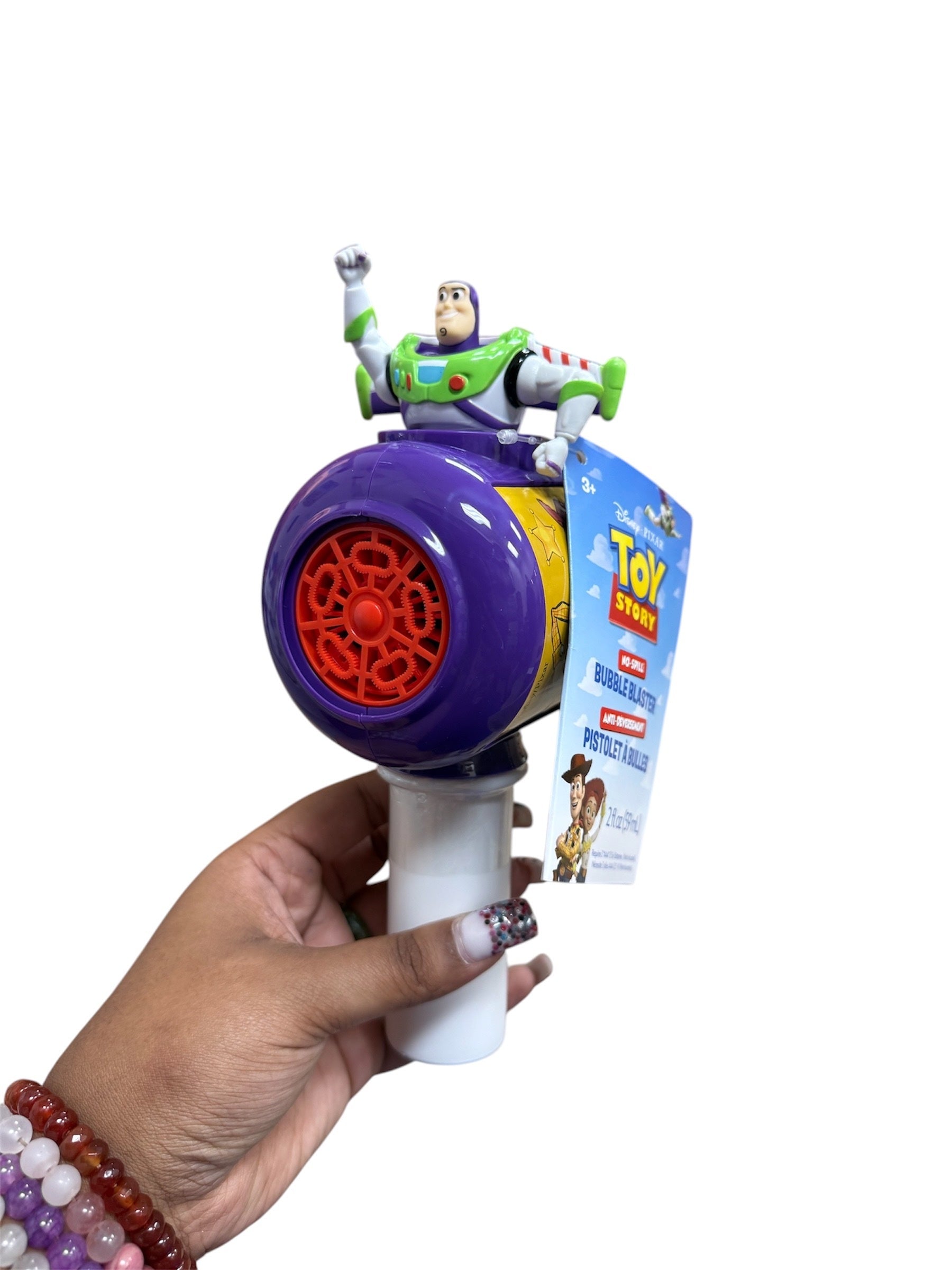 Pixar Buzz Lightyear No Spill Bubble Blaster