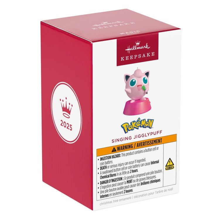 Pokémon Singing Jigglypuff Ornament With Sound