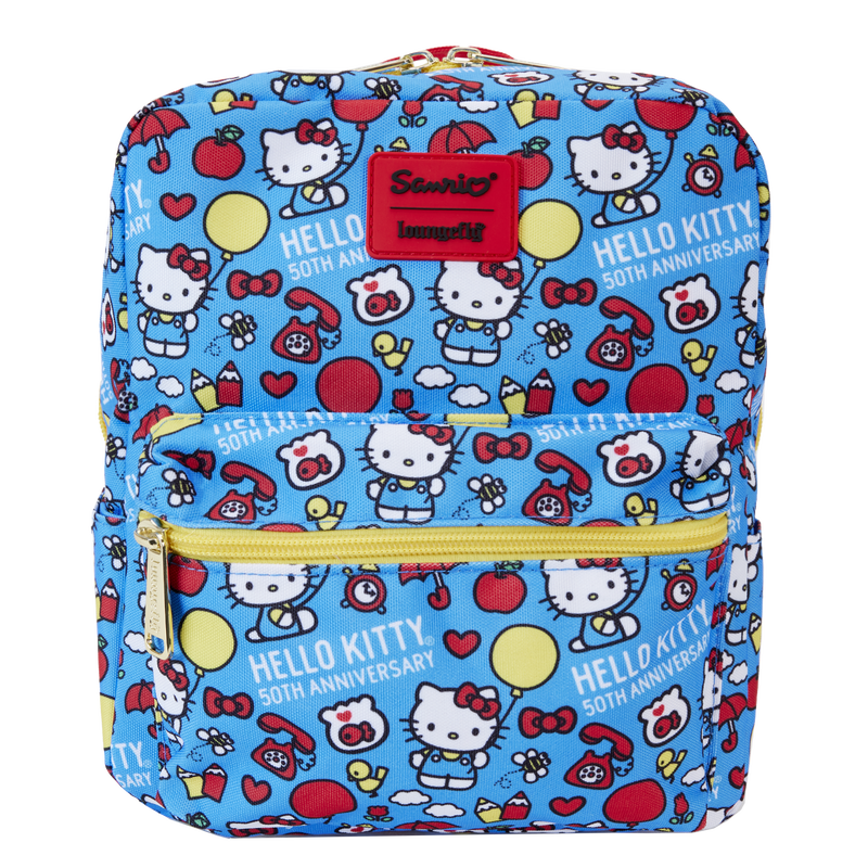 green hello kitty backpack Sanrio Hello Kitty 50th Anniversary All-Over Print Mini Backpack