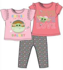 Toddlers Star Wars Baby Yoda Love 2 Shirts & Legging Set