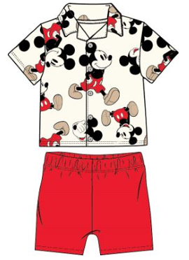 Disney Mickey Mouse All Over Baby Boy 2pc Set