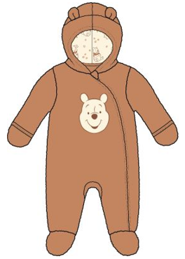 Disney Winnie The Pooh Newborn Plush Hooded Coveralls