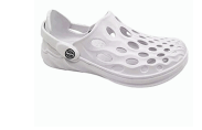 Rockin Roller Unisex White Croc Sandal