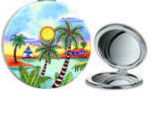 Palms tree/blue sky-Compact Mirror