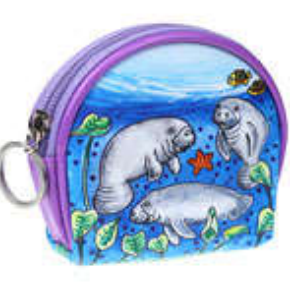 Manatee 3.5"x4" Vinyl Purse