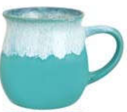 Florida Drop Glaze Blues Pot Mug 16oz