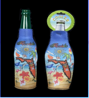 Florida Map Bottle Coolie
