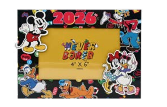 Disney Mickey /Gang "Never Bored" 2026 Picture Frame