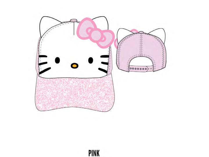 Hello Kitty 3D Ears Glitter Visor Baseball Hat
