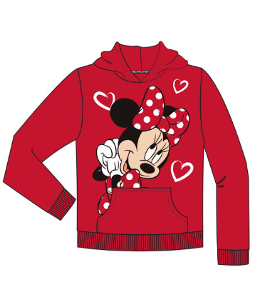 Disney Youth Girls Minnie Love Pullover Hoodie Red