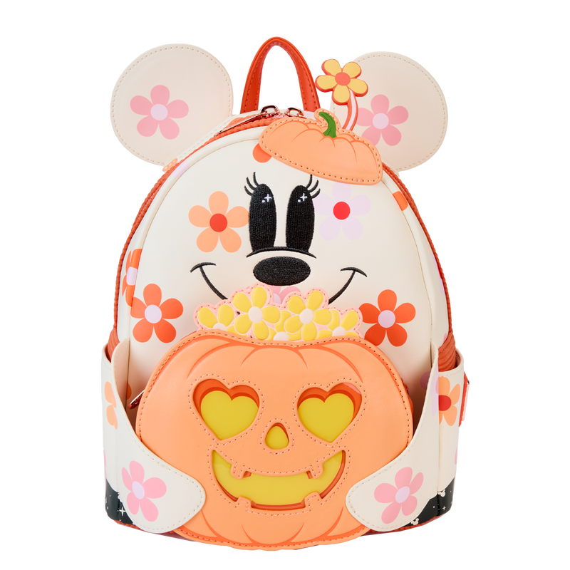 Minnie Mouse Floral Ghost Cosplay Light Up Glow Mini Backpack