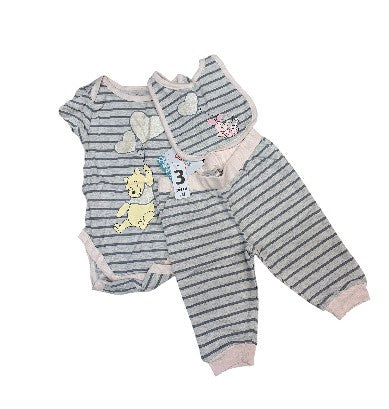 Disney Winnie Newborn 3 Pc Bodysuit, Pant & Bib Set