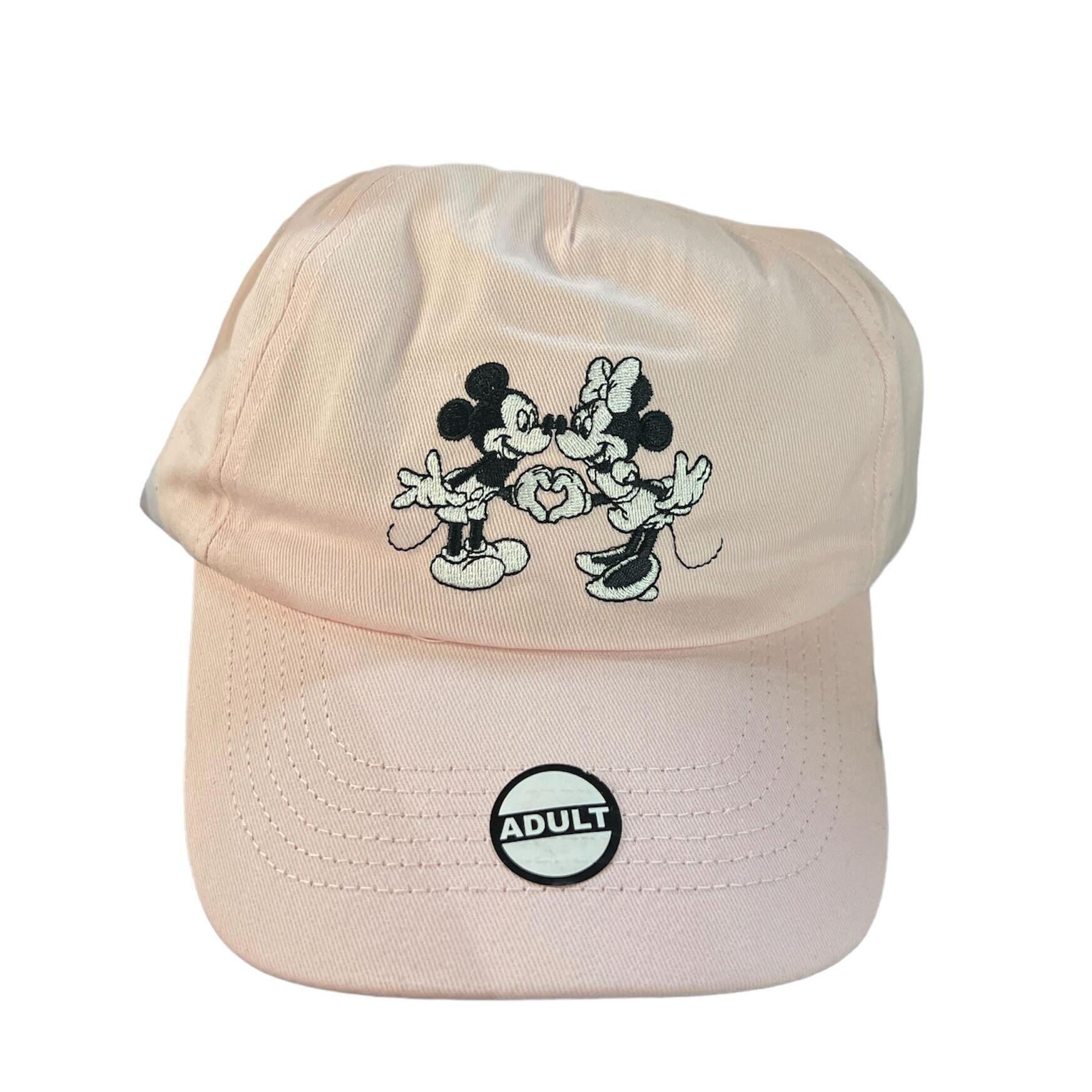 Adults Disney Mickey and Minnie Kissing Pink Cap
