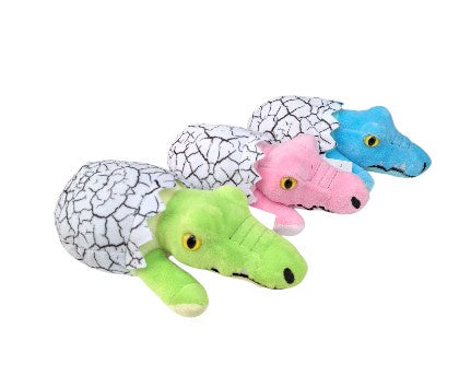 6" Bendable Plush Baby Alligator Egg Assrt