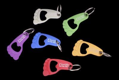 Aluminum Bottle Opener Key Chain - Bare Foot