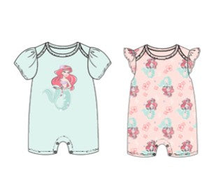 Disney Ariel Baby Girls 2PK Rompers