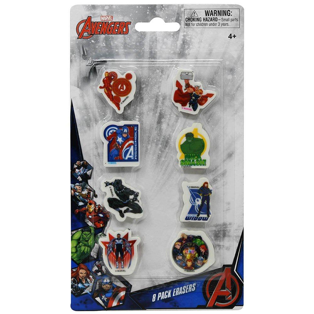 Avengers 8pk Eraser On Blister Card