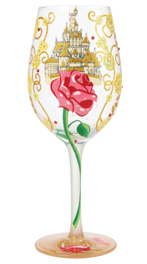 Disney Beauty and the Beast Bold Like A Rose Glass