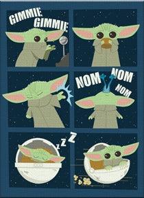 Baby Yoda Grid Canvas Wall Art 13in x 19in x 1.25in