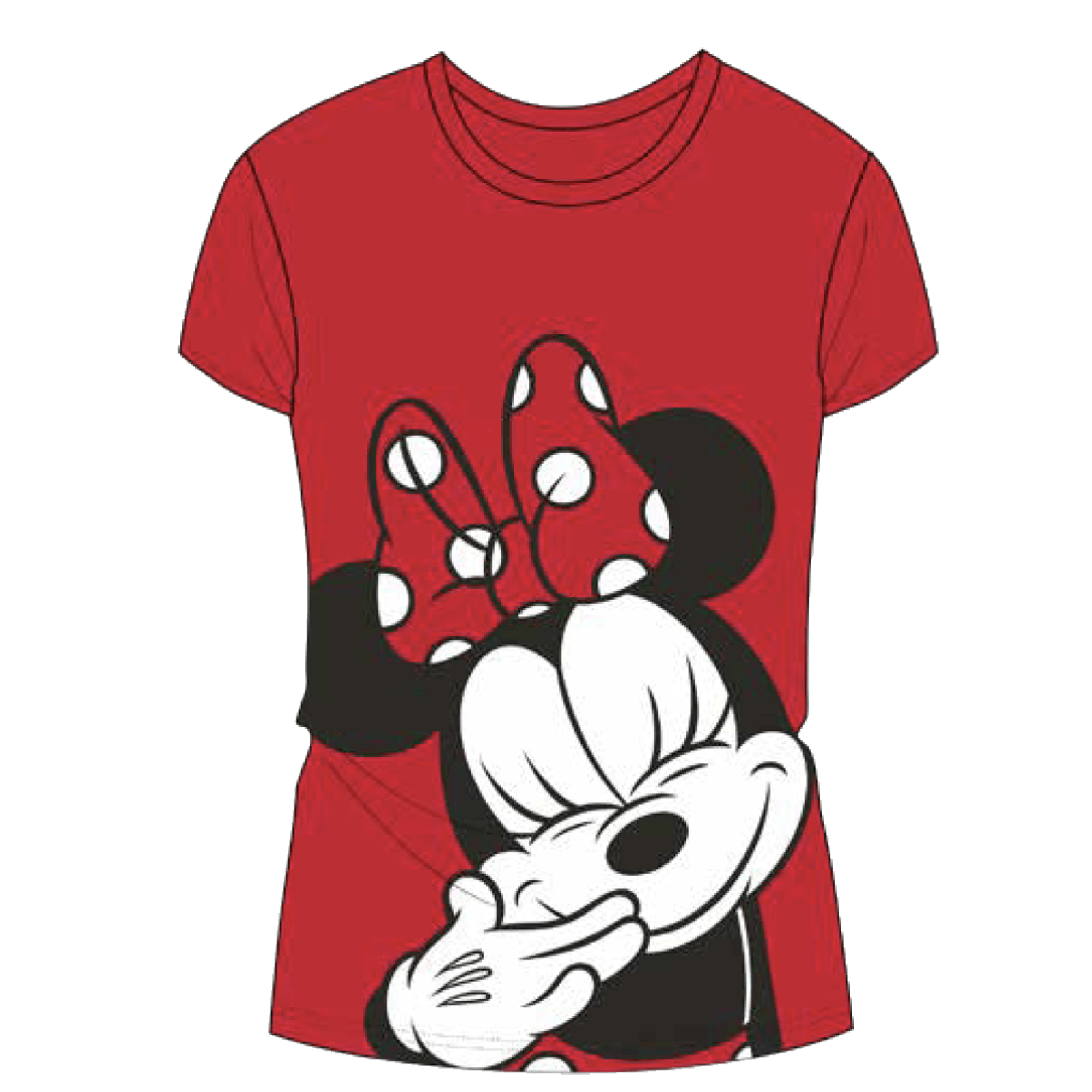 Bashful Minnie Mouse Ladies Loungewear Tee