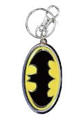 Batman Logo Color Filled Pewter Key Ring