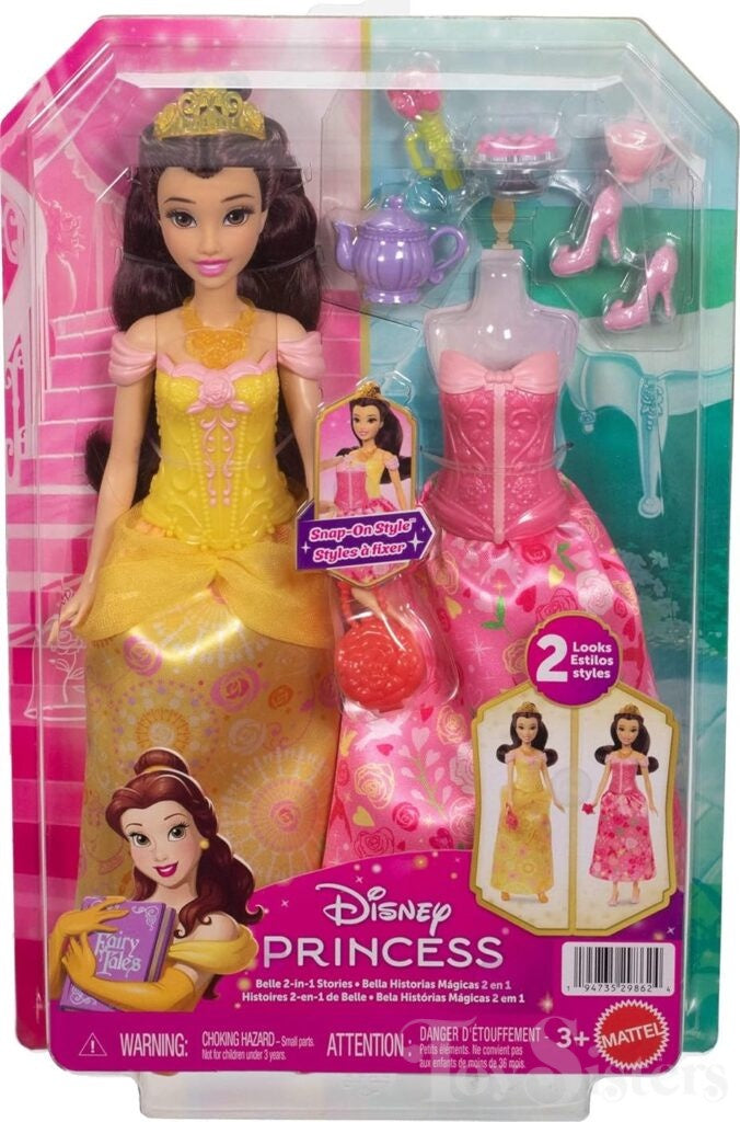 Disney Princess Belle 2-in-1 Stories Fashion Doll