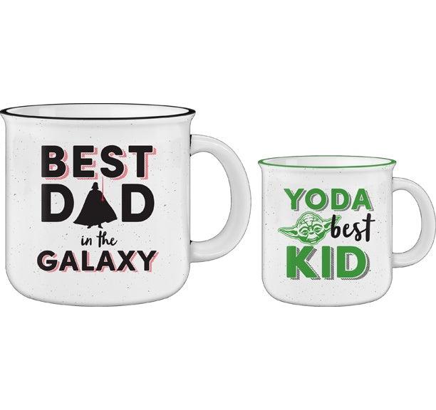 BEST DAD VADER 16oz MUG & YODA BEST KID 9oz MUG SET OF 2