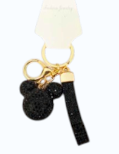 Fashion Keychain Crystal-Ball - Black