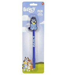 Bluey Pen With Shaped Topper on Card