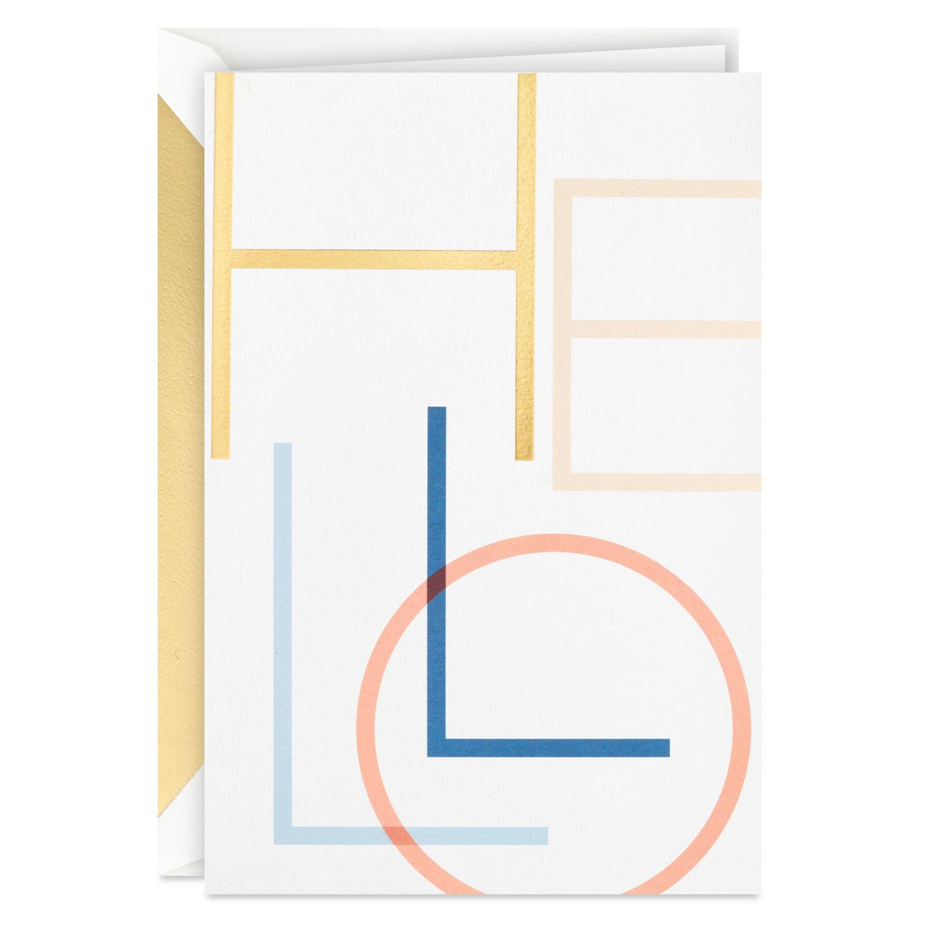 Bold Colorful Lettering Blank Hello Card