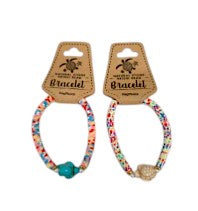 Stone Heishi Bracelet w/Turtle Assrt - 1pc