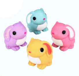 Squish Stretch Bunny 3.25" Assrt - 1pc