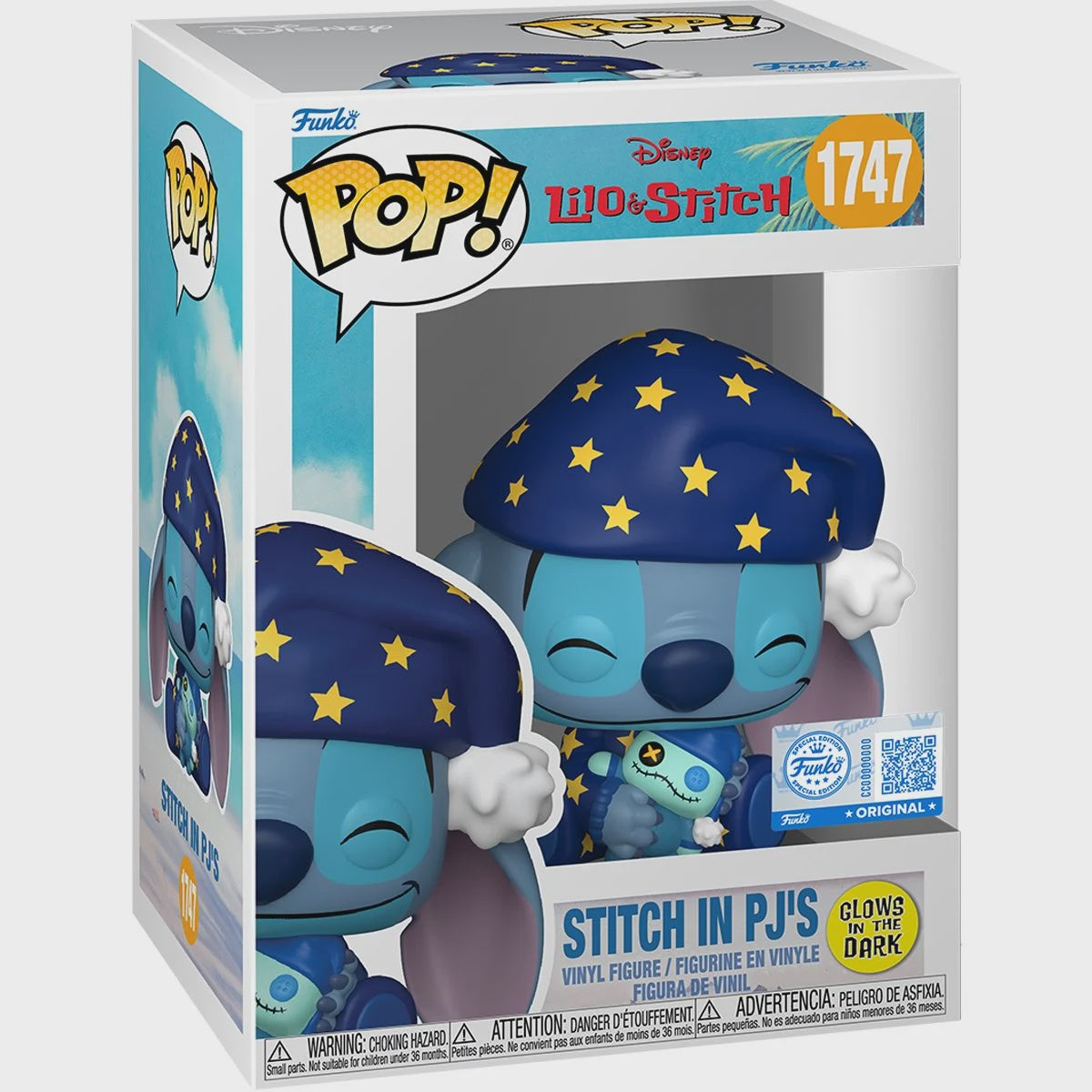 Stitch in PJs Glow-in-the-Dark Funko Pop! Vinyl Figure
