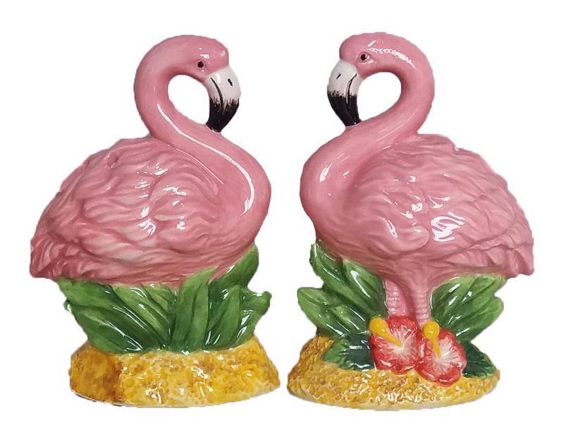 Ceramic Flamingo Salt & Pepper Shaker Set
