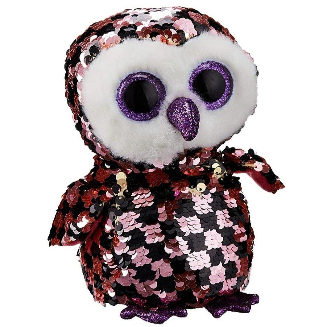 CHECKS - sequin pink/blk owl med