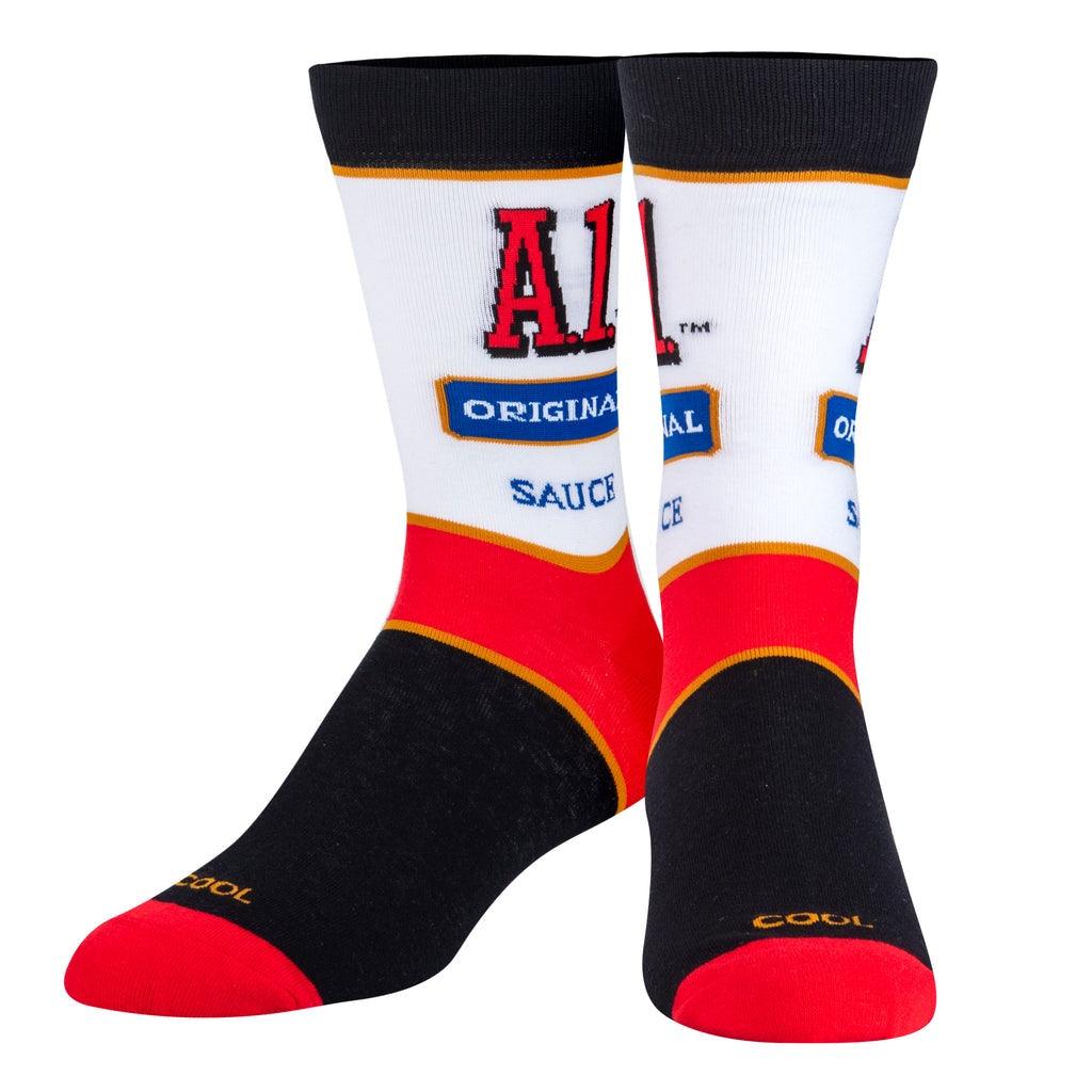 Cool Socks - Mens Crew - A1 Steak Sauce