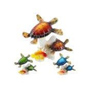 Sea Turtles 2 on Coral 6.5" Figure Asst