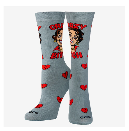 Crazy Bitch- Womens Crew Cool Socks