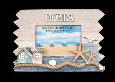 Wooden Photo Frame - Beach Hut Design
