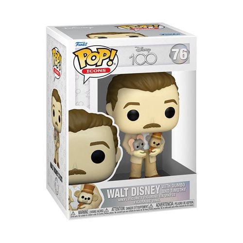 Disney 100 Walt Disney with Dumbo and Timothy Pop Vinyl Figure