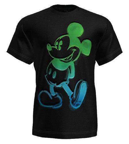 Disney Adult Painted Mickey Mouse Black Tee