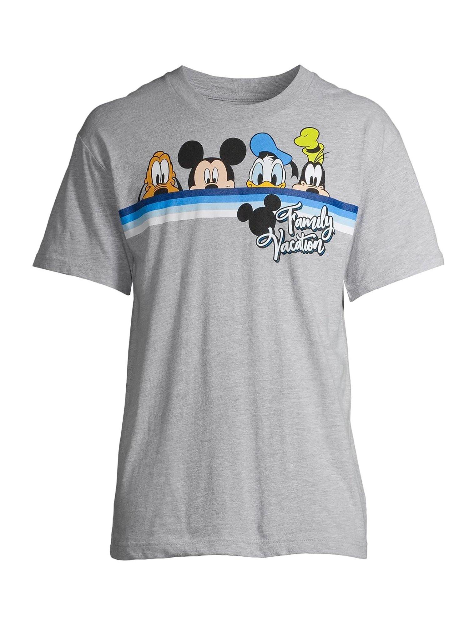 Disney Adult T Shirt Vacation Pals Gray