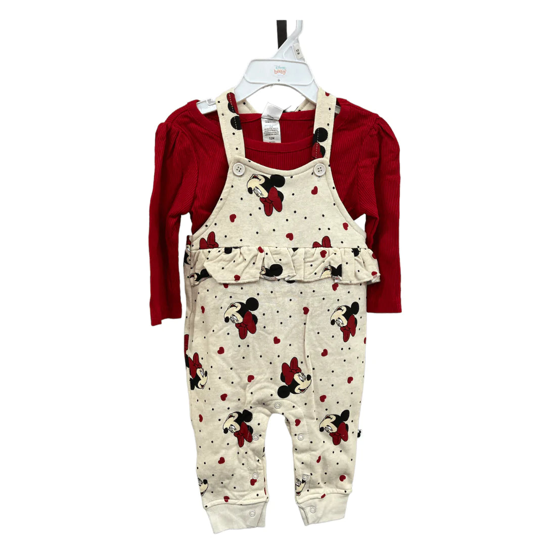 Disney Baby 2Pc Set Minnie Hearts Red