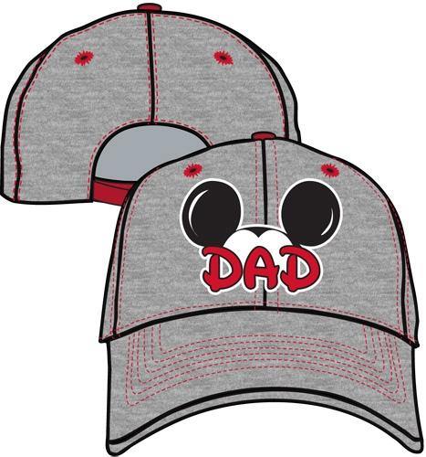 Disney Dad Mickey Mouse Baseball Hat Gray